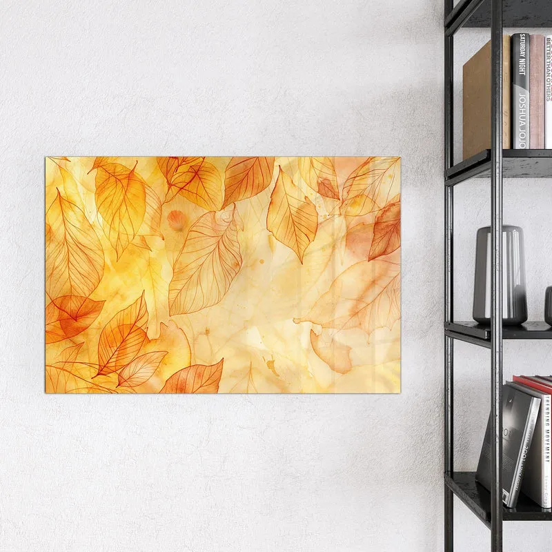 Glas Magnettafel - Durchscheinendes Laub