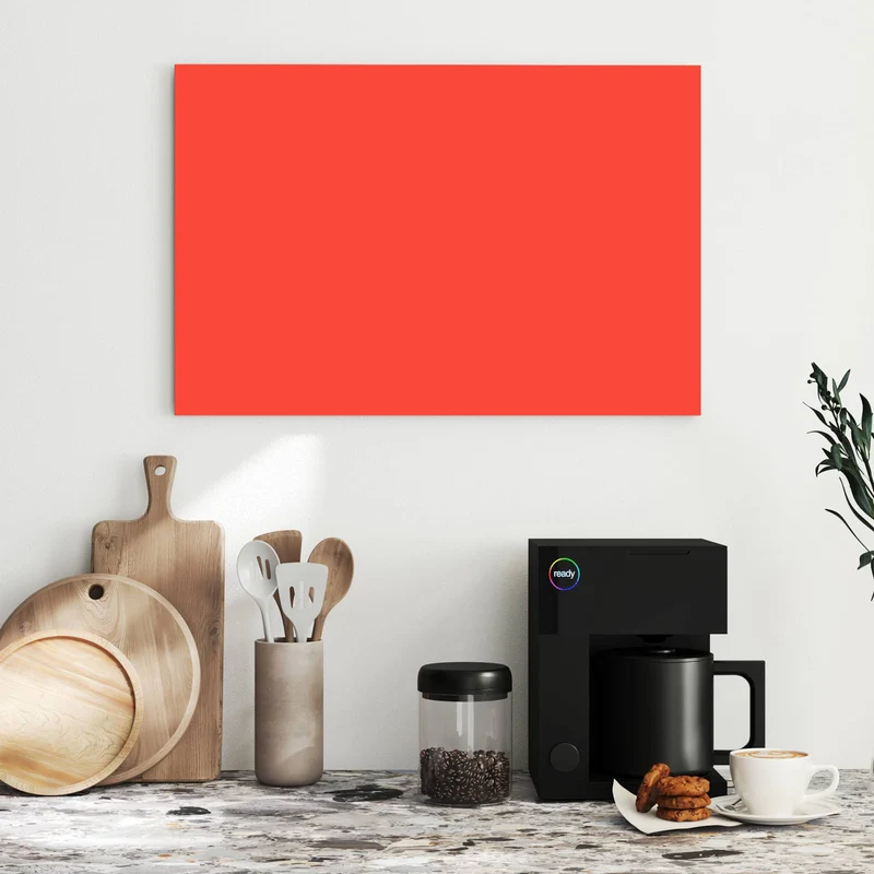 Metall Magnettafel - Tomatenrot
