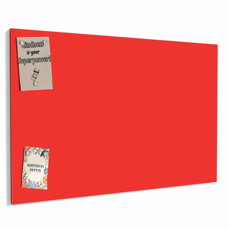 Metall Magnettafel - Feuerrot