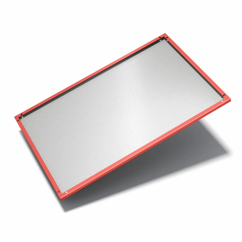 Metall Magnettafel - Feuerrot