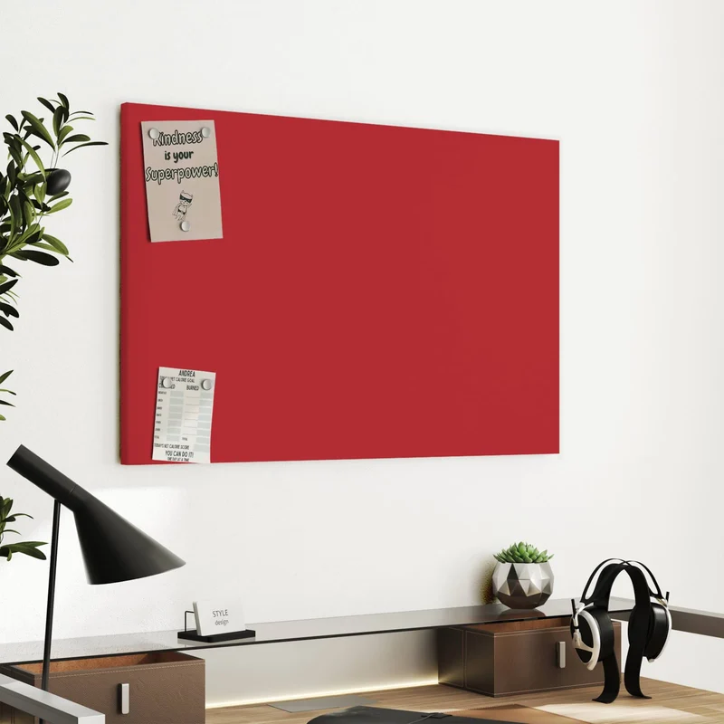 Metall Magnettafel - Kirschrot