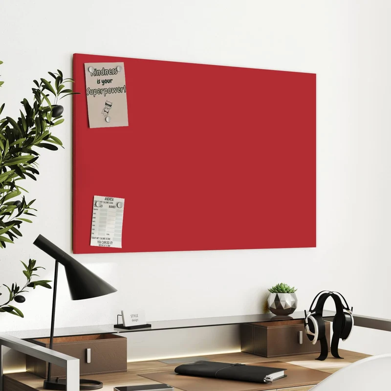 Metall Magnettafel - Kirschrot