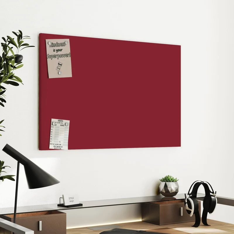 Metall Magnettafel - Burgunderrot