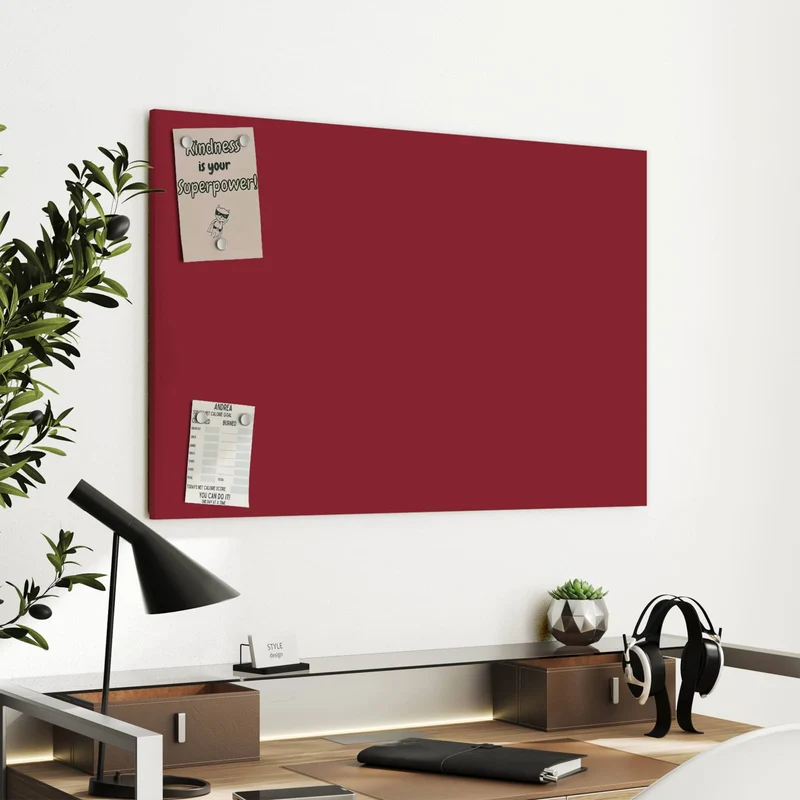 Metall Magnettafel - Burgunderrot