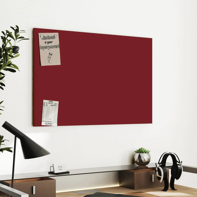 Metall Magnettafel - Bordeauxrot