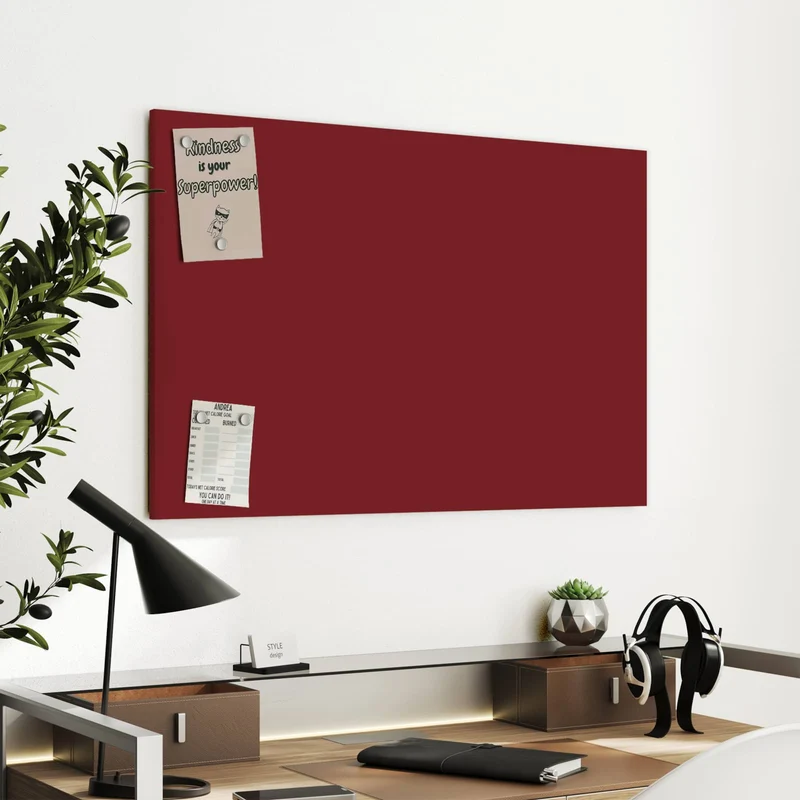 Metall Magnettafel - Bordeauxrot
