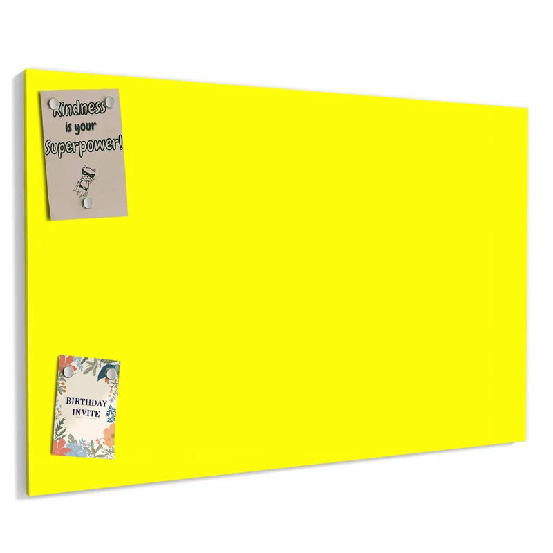 Metall Magnettafel - Zitronengelb