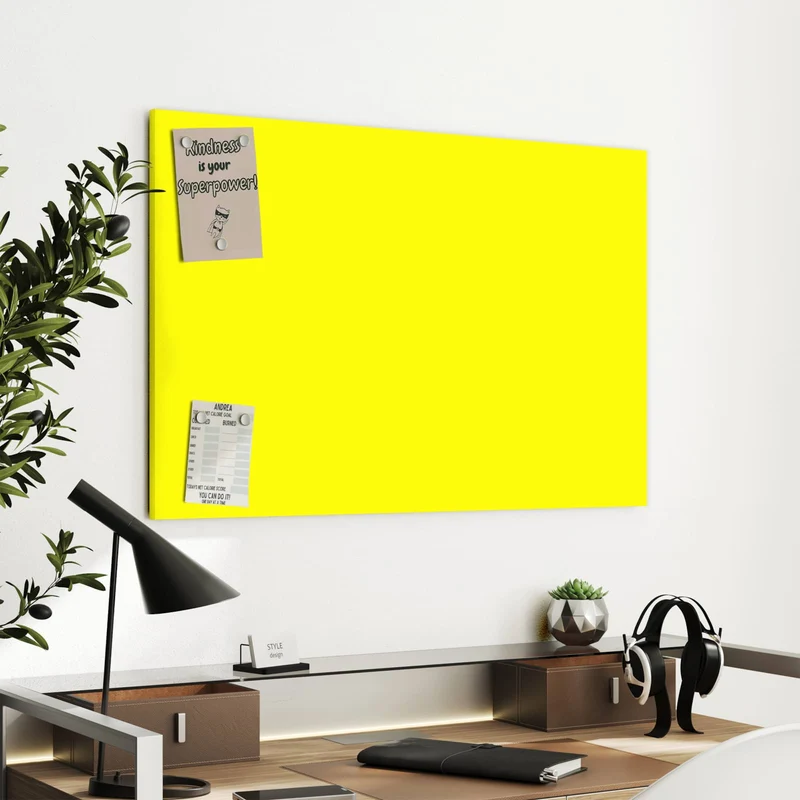 Metall Magnettafel - Zitronengelb