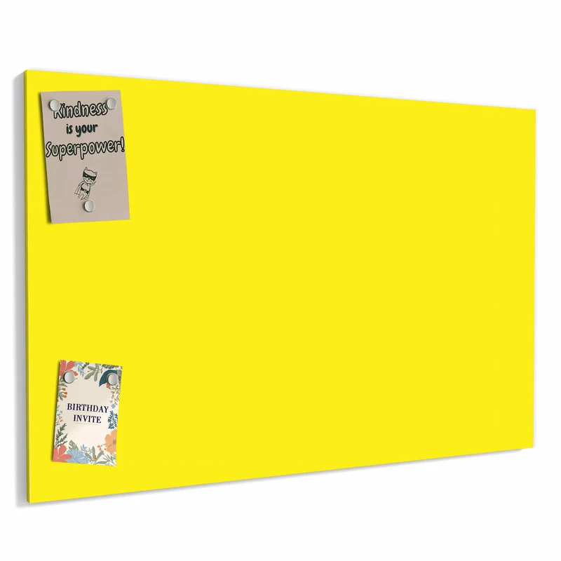 Metall Magnettafel - Sonnengelb
