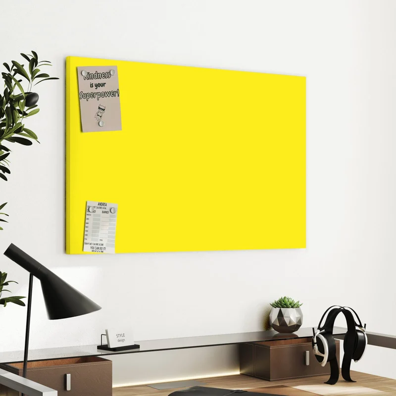 Metall Magnettafel - Sonnengelb