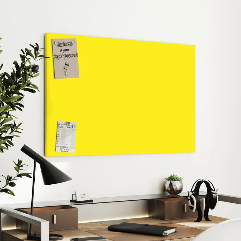 Metall Magnettafel - Sonnengelb