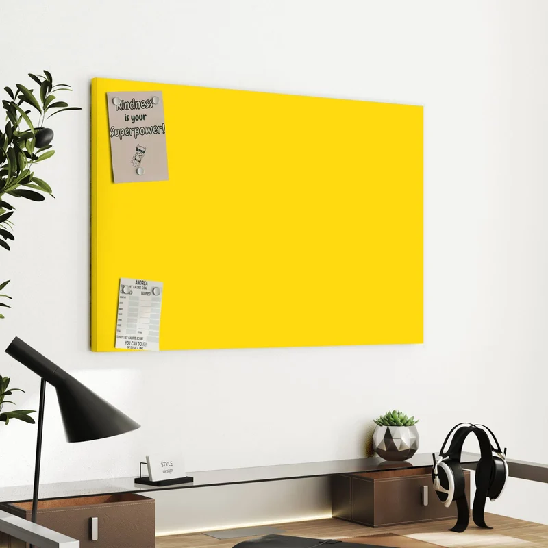 Metall Magnettafel - Kanariengelb