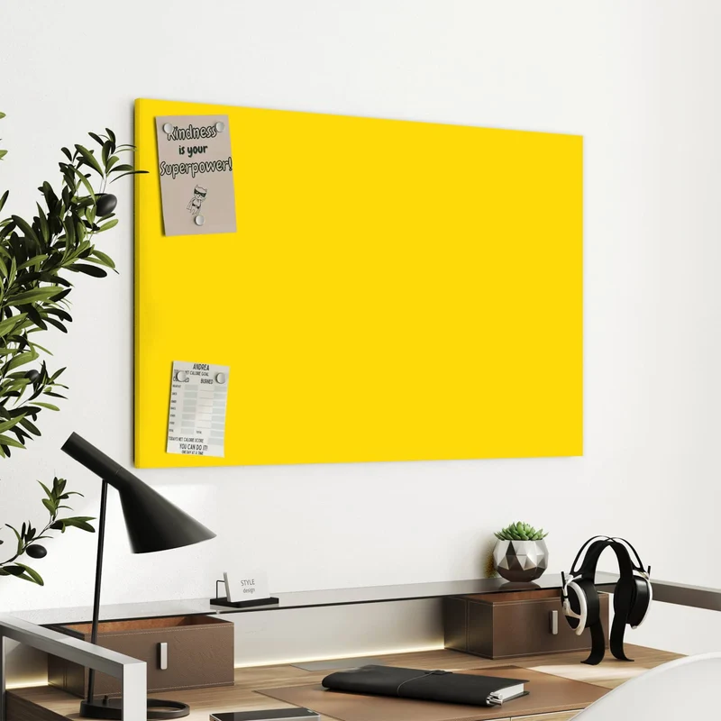 Metall Magnettafel - Kanariengelb