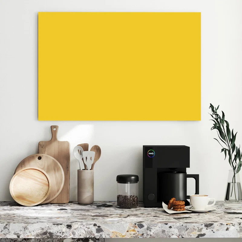 Metall Magnettafel - Goldgelb