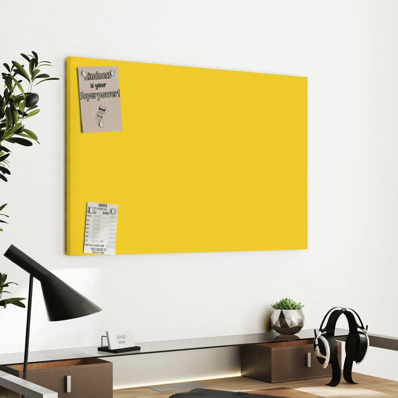 Metall Magnettafel - Goldgelb