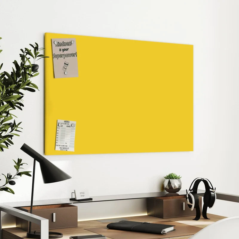 Metall Magnettafel - Goldgelb