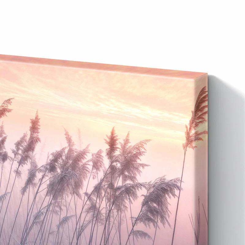Metall Magnettafel - Schilf im Morgenrot