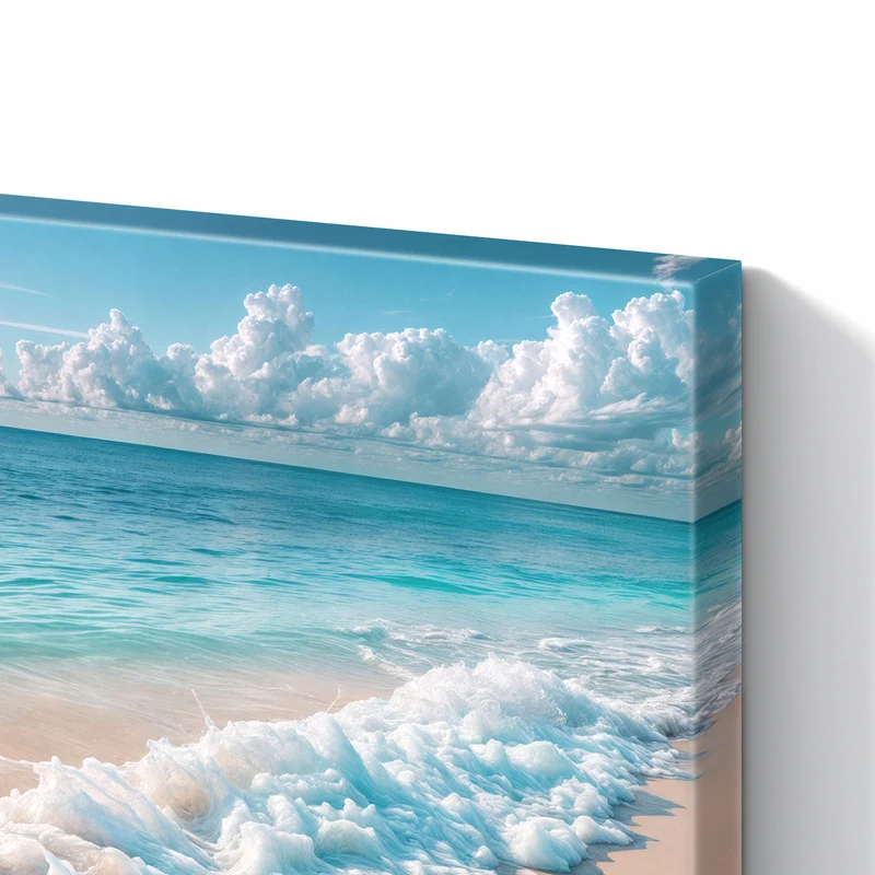 Metall Magnettafel - Wolken über Türkismeer