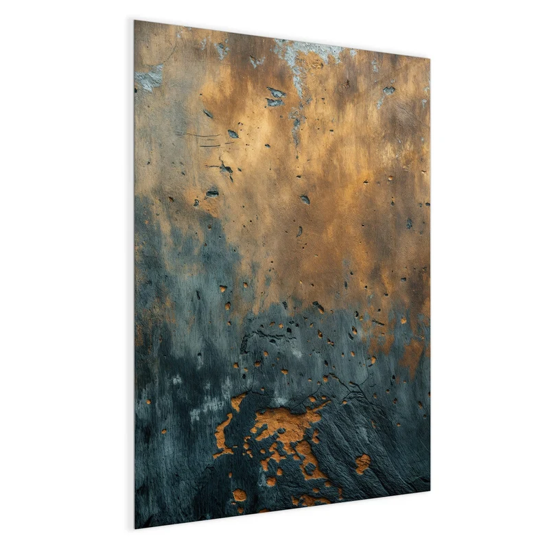 Glas Magnettafel - Rost über Schiefer