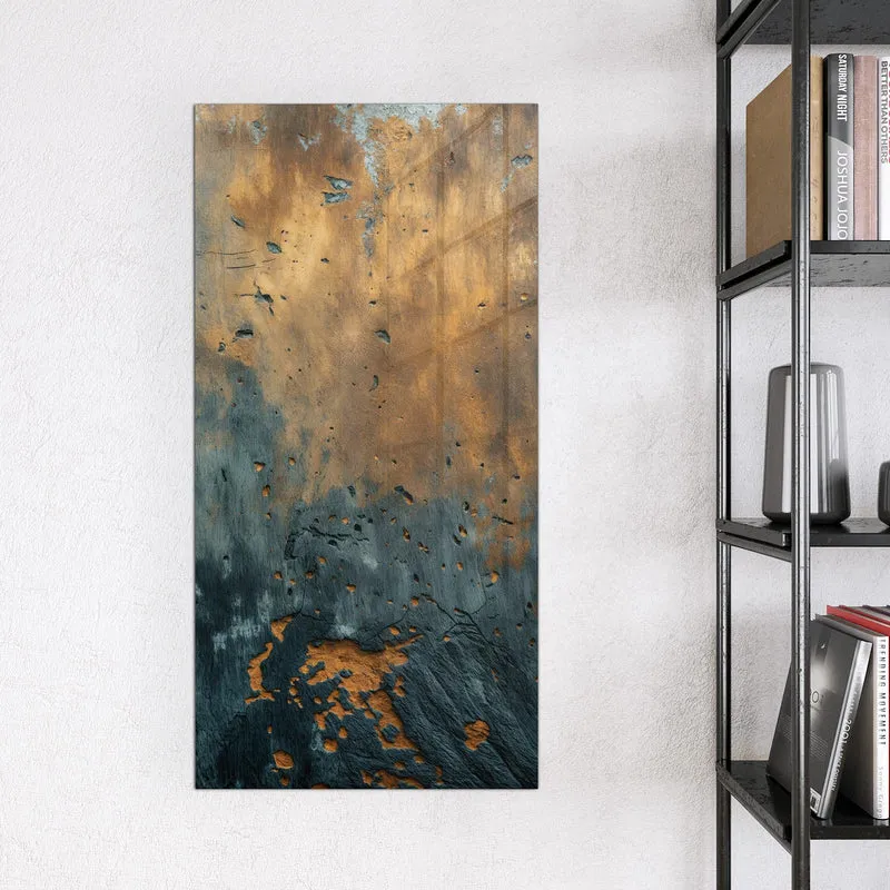 Glas Magnettafel - Rost über Schiefer