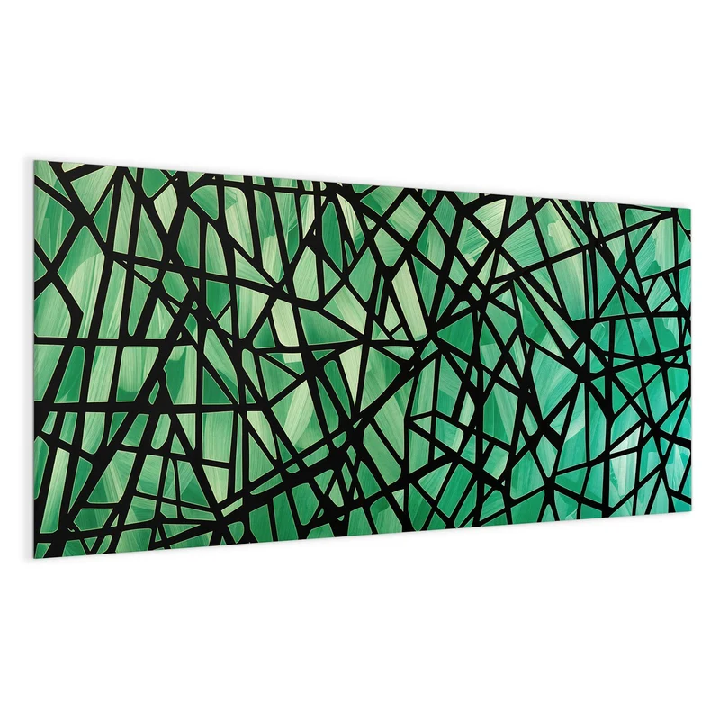 Glas Magnettafel - Glasmosaik in Grün