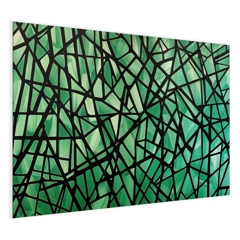 Glas Magnettafel - Glasmosaik in Grün