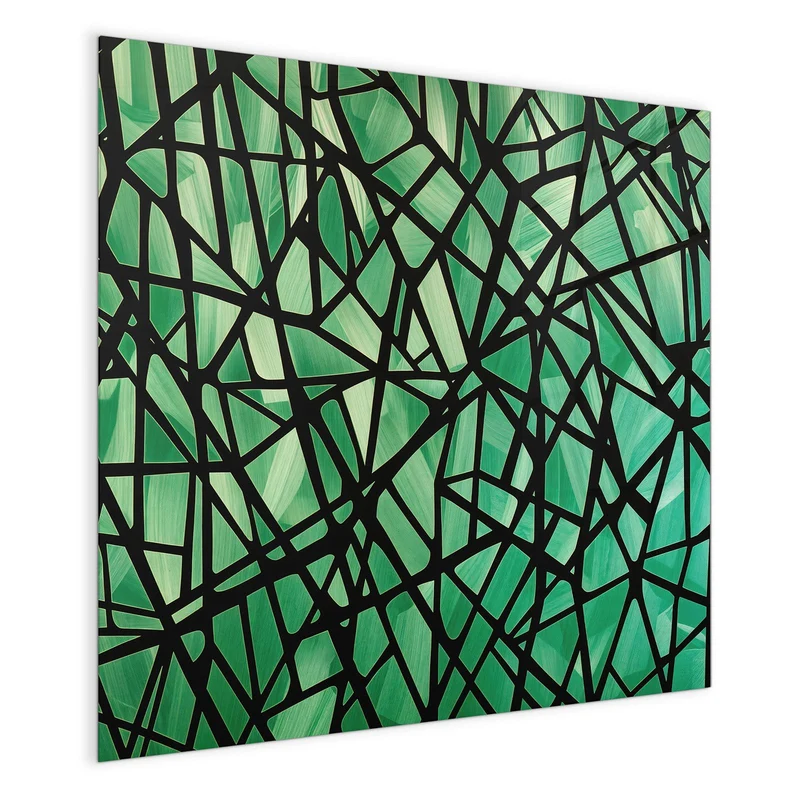 Glas Magnettafel - Glasmosaik in Grün
