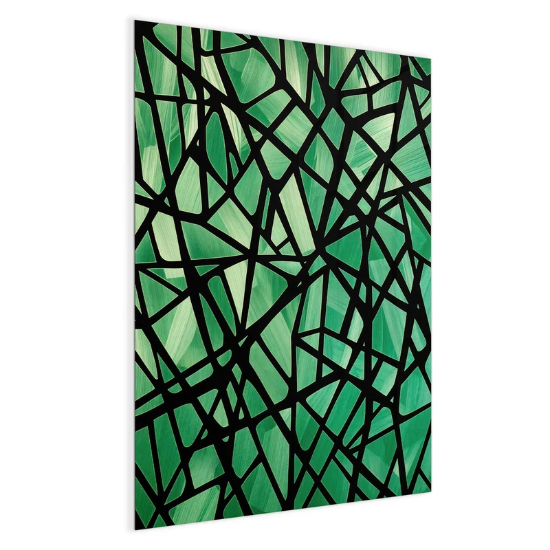 Glas Magnettafel - Glasmosaik in Grün