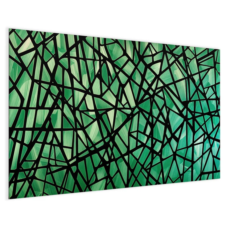 Glas Magnettafel - Glasmosaik in Grün