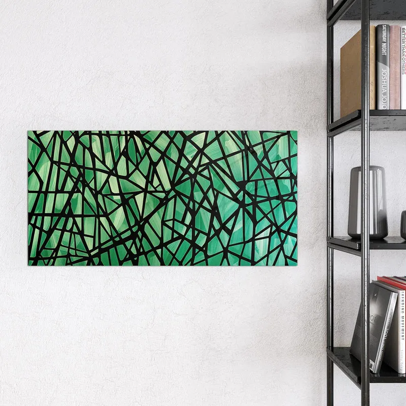 Glas Magnettafel - Glasmosaik in Grün