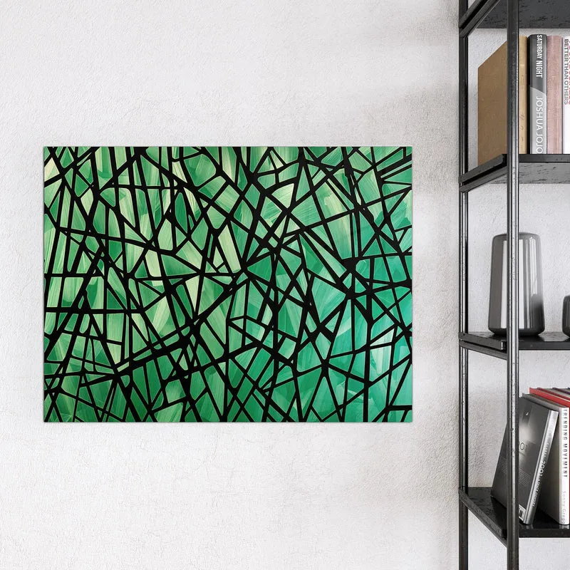Glas Magnettafel - Glasmosaik in Grün
