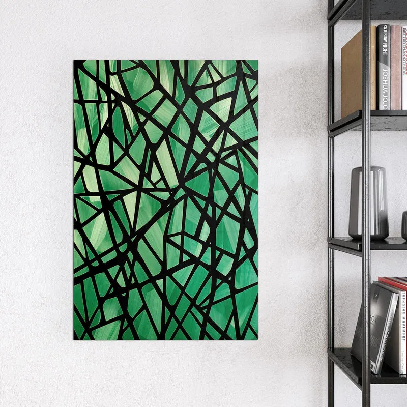 Glas Magnettafel - Glasmosaik in Grün