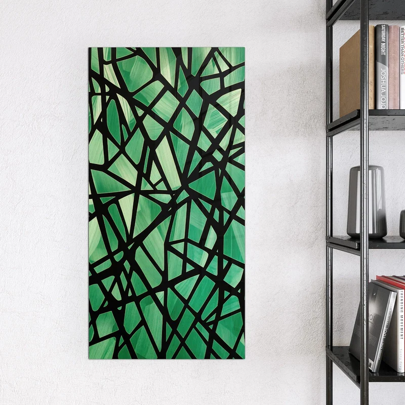 Glas Magnettafel - Glasmosaik in Grün
