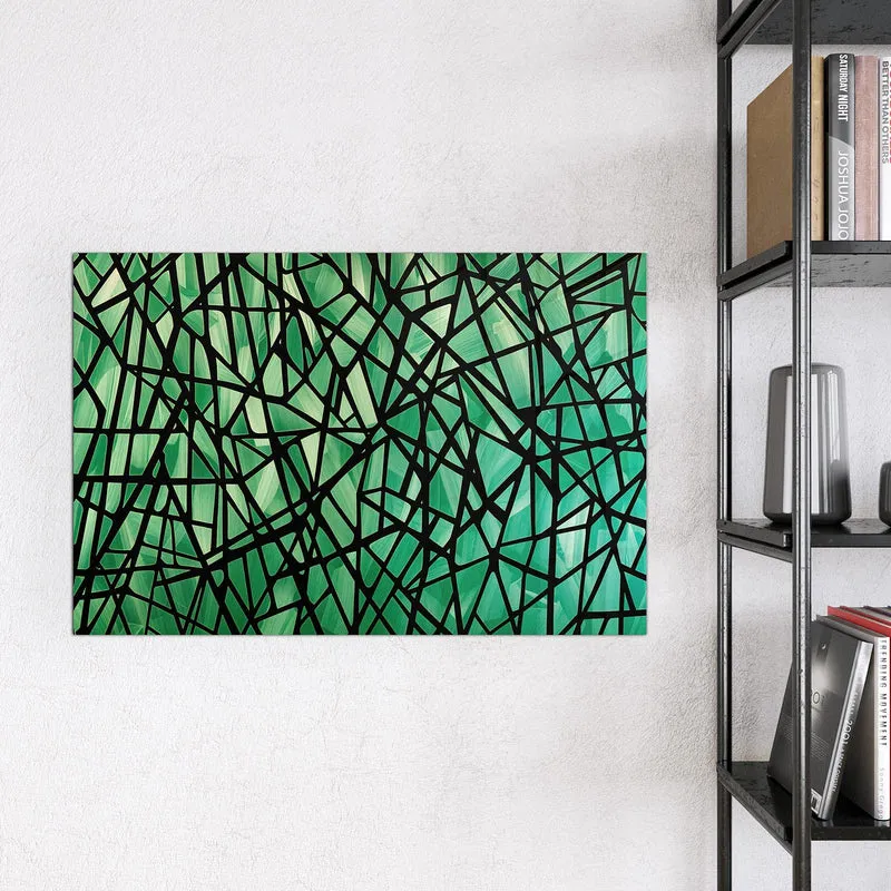 Glas Magnettafel - Glasmosaik in Grün