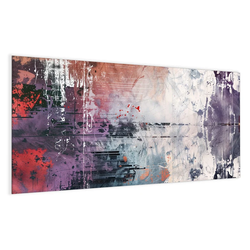 Glas Magnettafel - Farbschlieren in Lila