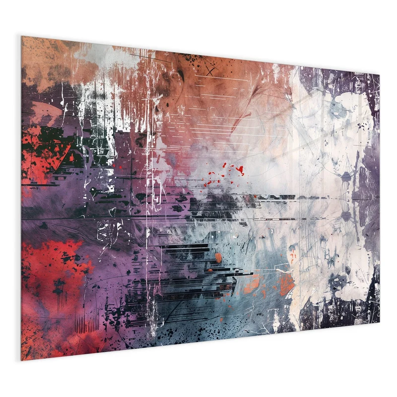 Glas Magnettafel - Farbschlieren in Lila
