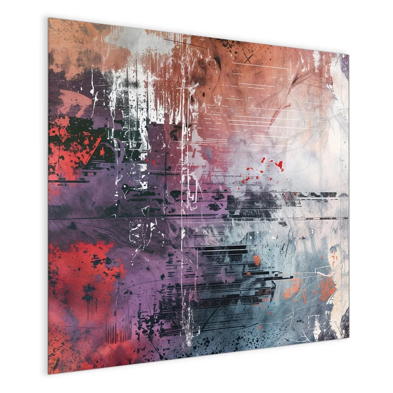 Glas Magnettafel - Farbschlieren in Lila