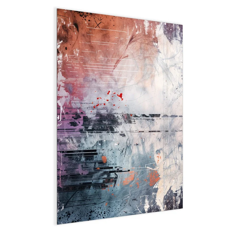 Glas Magnettafel - Farbschlieren in Lila
