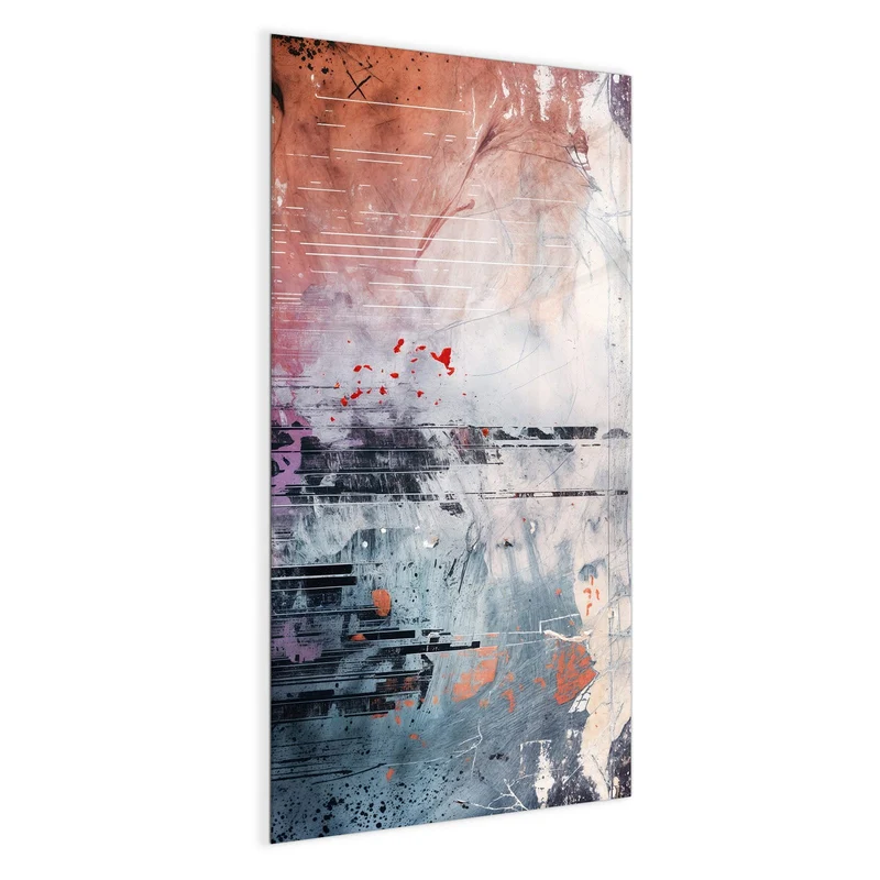 Glas Magnettafel - Farbschlieren in Lila