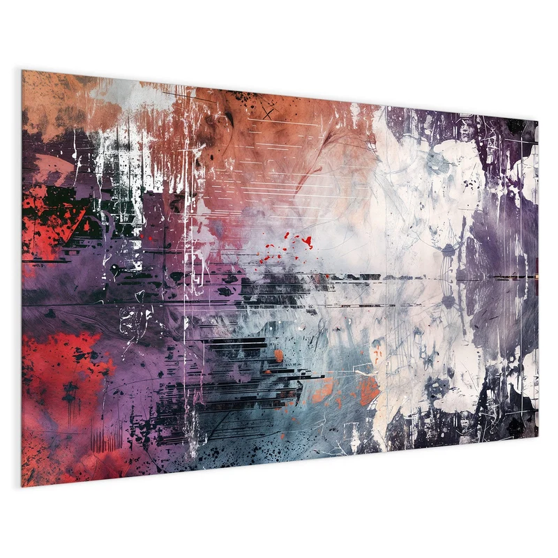 Glas Magnettafel - Farbschlieren in Lila