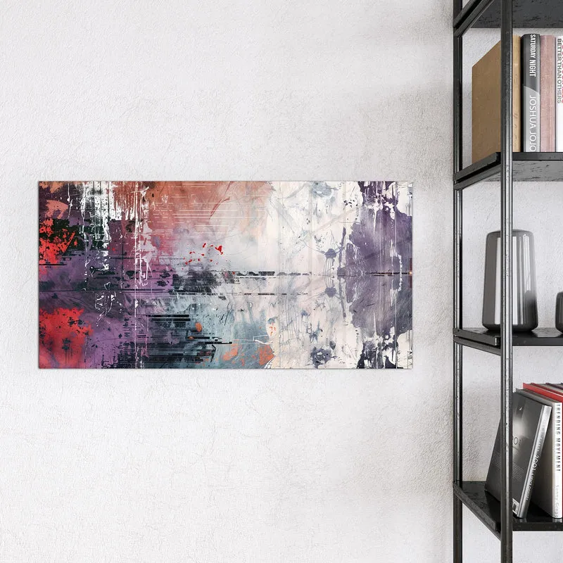 Glas Magnettafel - Farbschlieren in Lila