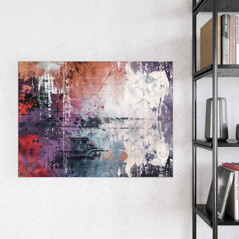 Glas Magnettafel - Farbschlieren in Lila