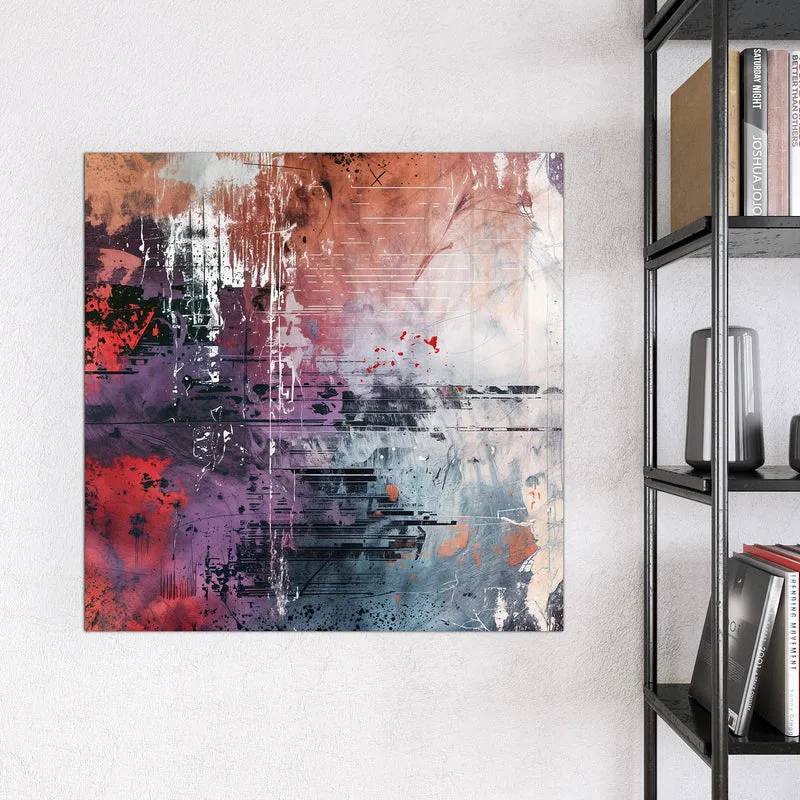 Glas Magnettafel - Farbschlieren in Lila