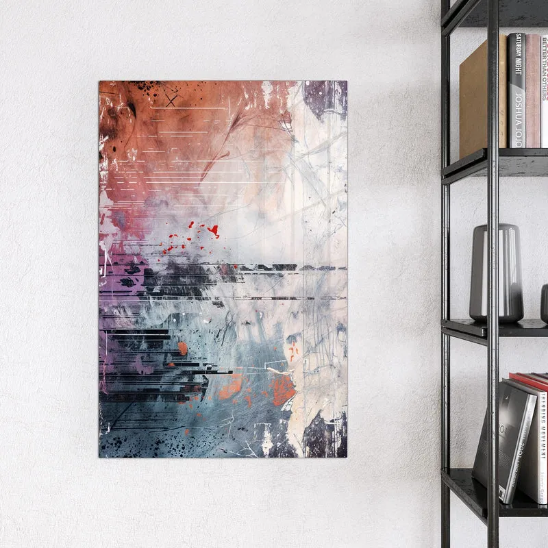 Glas Magnettafel - Farbschlieren in Lila