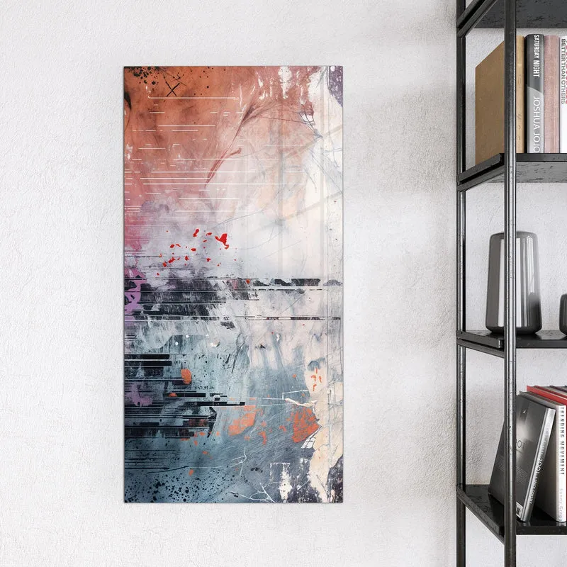 Glas Magnettafel - Farbschlieren in Lila