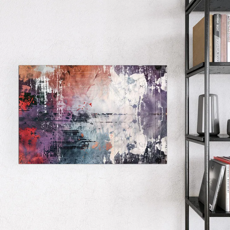 Glas Magnettafel - Farbschlieren in Lila
