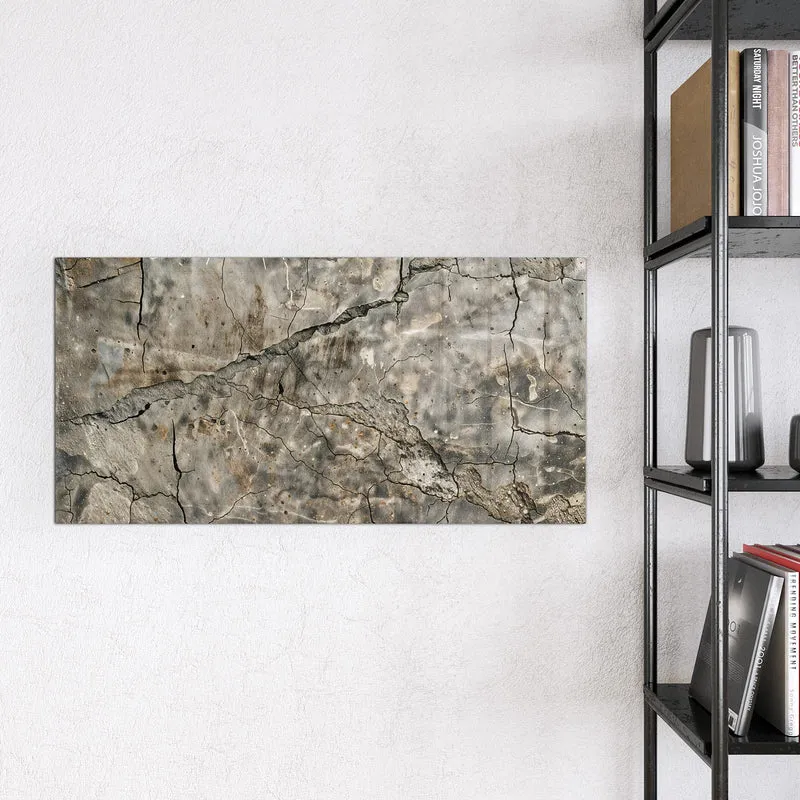 Glas Magnettafel - Tiefe Risse im Stein