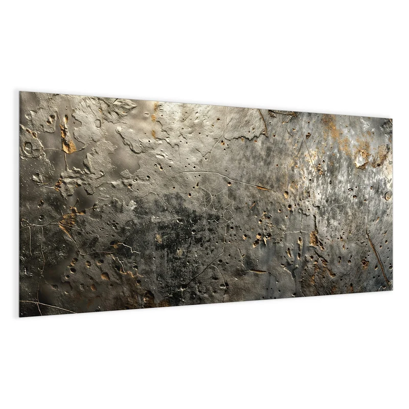 Glas Magnettafel - Zerfressenes Metall