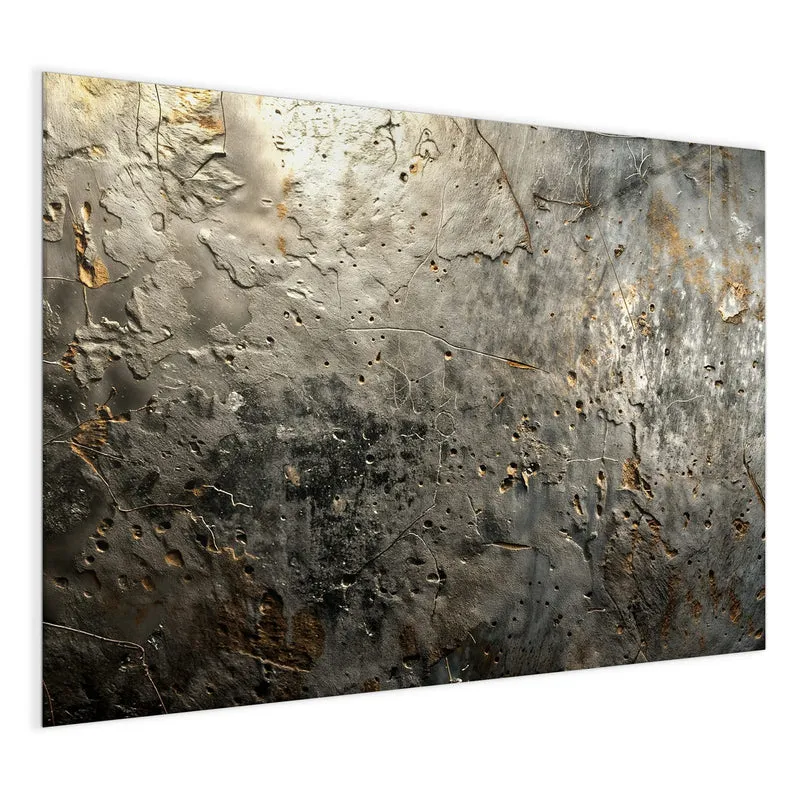 Glas Magnettafel - Zerfressenes Metall