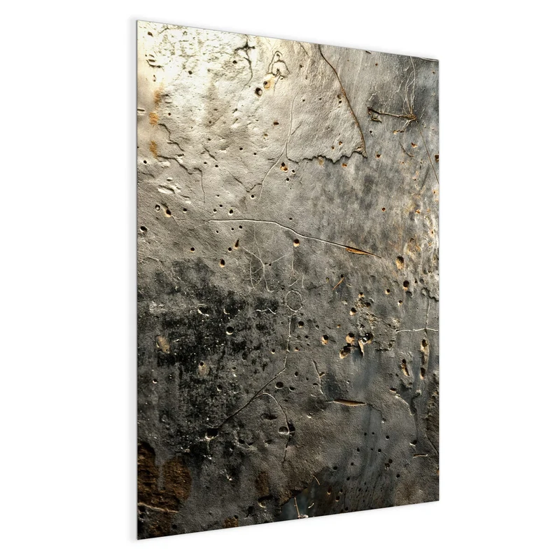 Glas Magnettafel - Zerfressenes Metall